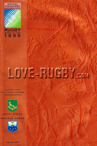 1995 South Africa v Samoa  Rugby Programme